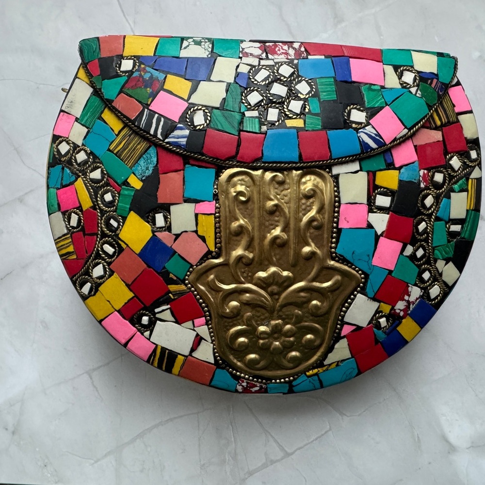 NWOT Handmade Mosaic Moroccan RAMLA Handbag